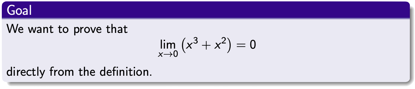 Statement to prove about limits of simple polynomials
