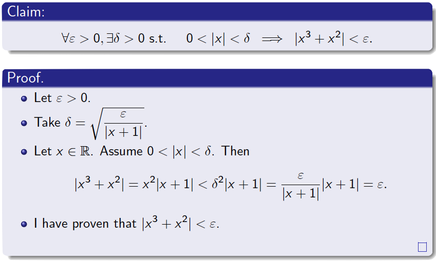 Two examples of proofs with less and more details